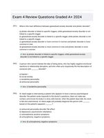 Exam 4 Review Questions Graded A+ 2024