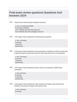 Final exam review questions Questions And Answers 2024