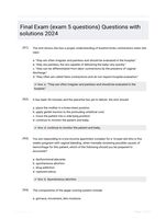 Final Exam (exam 5 questions) Questions with solutions 2024