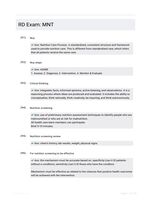 RD Exam: MNT
