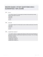 MACRO EXAM 2 STUDY QUESTIONS 2024 | GUARANTEED 100% SCORE