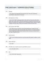 PHE 350 Exam 1 VERIFIED SOLUTIONS