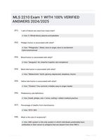 MLS 2210 Exam 1 WITH 100%  VERIFIED ANSWERS  2024/2025