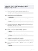 VADETS FINAL EXAM QUESTIONS with complete solutions