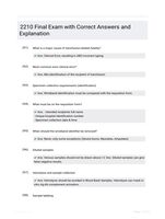 2210 Final Exam with Correct Answers and Explanation