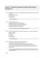 Exam 1 Practice Questions (latest  Semester) Graded A+
