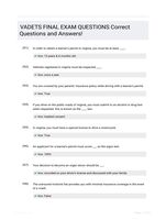 VADETS FINAL EXAM QUESTIONS Correct Questions and Answers!