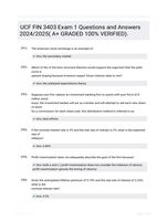 UCF FIN 3403 Exam 1 Questions and Answers 2024/2025( A+ GRADED 100% VERIFIED).