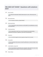 FIN 3403 UCF EXAM 1 Questions with solutions 2024