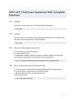 3407 UCF Final Exam Questions With Complete Solutions