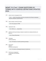 MGMT 314 Test 1 EXAM QUESTIONS (61 TERMS) WITH VERIFIED DEFINITIONS UPDATED 2024