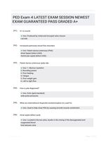 PED Exam 4  LATEST  EXAM SESSION NEWEST EXAM GUARANTEED PASS GRADED A+