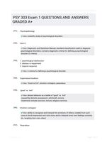 PSY 303 Exam 1 QUESTIONS AND ANSWERS GRADED A+