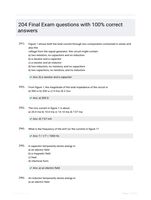 204 Final Exam questions with 100% correct answers