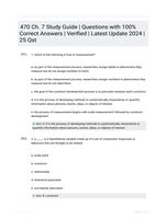 470 Ch. 7 Study Guide | Questions with 100% Correct Answers | Verified | Latest Update 2024 | 25 Qst