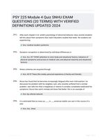 PSY 225 Module 4 Quiz SNHU EXAM QUESTIONS (20 TERMS) WITH VERIFIED DEFINITIONS UPDATED 2024