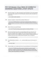PSY 225 Module 4 Quiz SNHU 20 CORRECTLY ANSWERED QUESTIONS LATEST UPDATE
