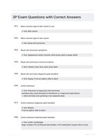 3P Exam Questions with Correct Answers