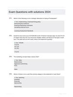Exam Questions with solutions 2024