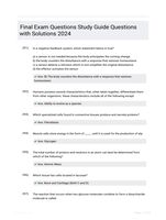Final Exam Questions Study Guide Questions with Solutions 2024