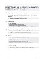 PAS407 Block 3 FAL 86 CORRECTLY ANSWERED QUESTIONS LATEST UPDATE