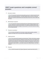 ANCC exam questions and complete correct  answers