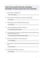 PRACTICE EXAM QUESTIONS AND ANSWERS ALL 99 QUESTIONS AND ANSWERS