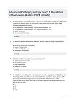 Advanced Pathophysiology Exam 1 Questions with Answers (Latest 2024 Update)