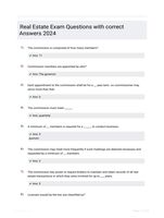 Real Estate Exam Questions with correct Answers 2024