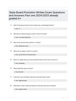 State Board Prometric Written Exam Questions and Answers Part one 2024/2025  already graded A+