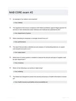 NAB CORE exam #2