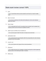 State exam review correct 100%