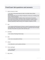 Final Exam Set questions and answers