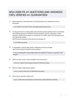 WGU D089 PA #1 70 CORRECTLY ANSWERED QUESTIONS LATEST UPDATE