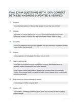 Final EXAM QUESTIONS WITH 100% CORRECT DETAILED ANSWERS | UPDATED & VERIFIED
