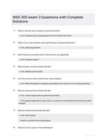NSG 500 exam 3 Questions with Complete Solutions