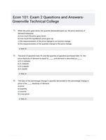 Econ 101: Exam 2 Questions and Answers- Greenville Technical College