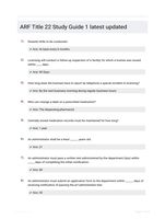 ARF Title 22 Study Guide 1 latest updated