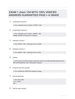 EXAM 1 chem 104 WITH 100% VERIFIED ANSWERS GUARANTEED PASS + A GRADE