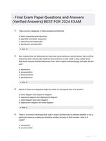 - Final Exam  Paper Questions and  Answers (Verified  Answers) BEST FOR 2024  EXAM