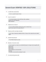 Bonent Exam  VERIFIED 100% SOLUTIONS
