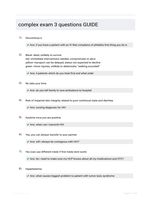 complex exam 3 questions GUIDE