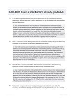 TAX 4001 Exam 2 2024/2025  already graded A+