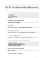NSG 533 Exam 1 Latest Update 100% Accurate!!