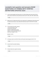wonderlic test question and answers EXAM QUESTIONS (15 TERMS) WITH VERIFIED DEFINITIONS UPDATED 2024