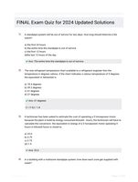 FINAL Exam Quiz for 2024 Updated Solutions