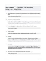 M100 Exam 1  Questions And Answers 2024/2025 GRADED A