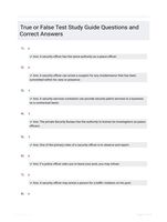 True or False Test Study Guide Questions and Correct Answers