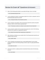 Review for Exam - Questions & Answers