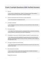 Exam 2 sample Questions With Verified  Answers